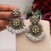 Yellow Color Black Antique Earrings (DRKDE169YLW)