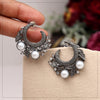 White Color Black Antique Earrings (DRKDE170WHT)