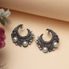 White Color Black Antique Earrings (DRKDE170WHT)