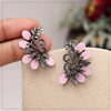 Pink Color Black Antique Earrings (DRKDE171PNK)