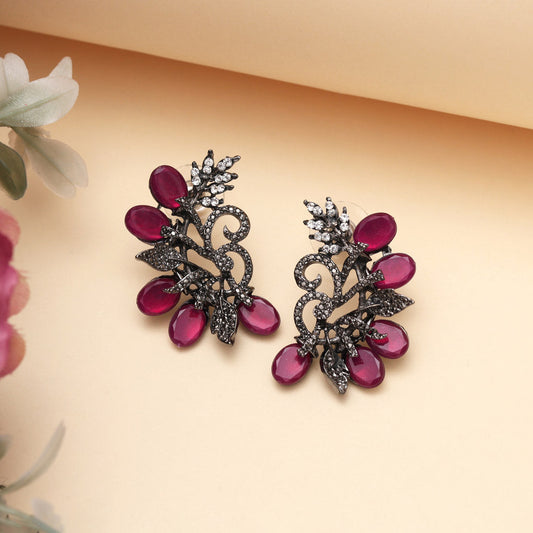 Rani Color Black Antique Earrings (DRKDE171RNI)