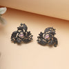 Pink Color Black Antique Earrings (DRKDE172PNK)