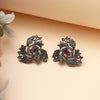 Purple Color Black Antique Earrings (DRKDE172PRP)