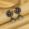 Purple Color Black Antique Earrings (DRKDE173PRP)