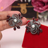 Maroon Color Black Antique Earrings (DRKDE174MRN)