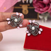 Pink Color Black Antique Earrings (DRKDE174PNK)