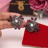 Purple Color Black Antique Earrings (DRKDE174PRP)