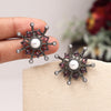 Purple Color Black Antique Earrings (DRKDE175PRP)