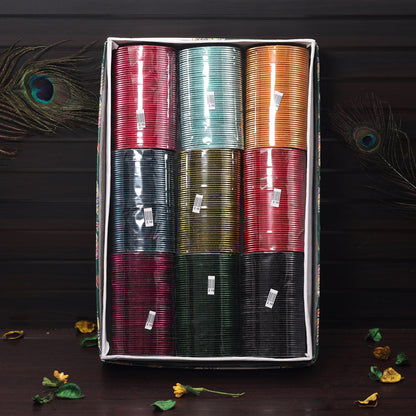Assorted Color 9 Set Of Fashion Bangles Combo Size: 2.10