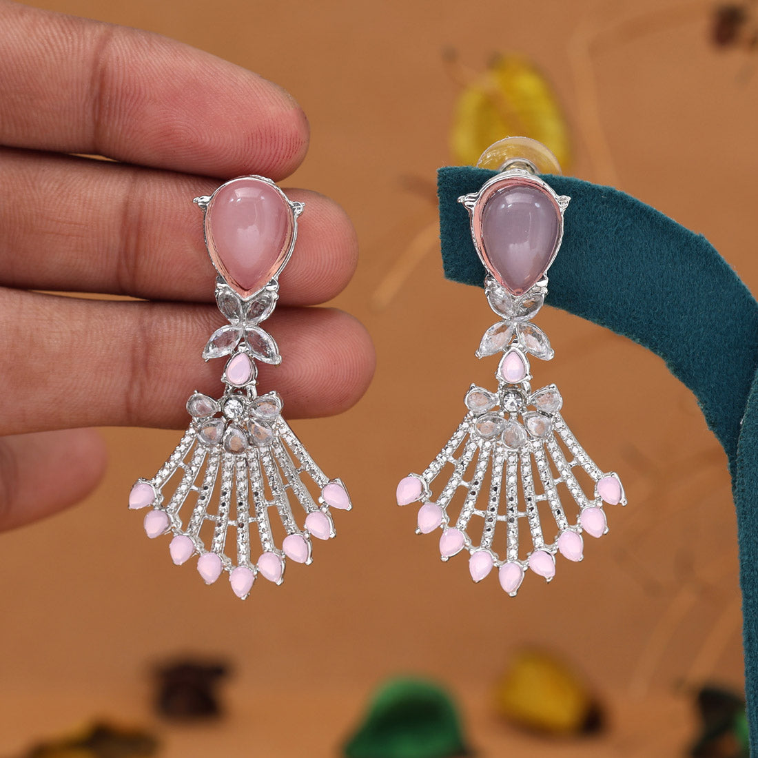 Baby Pink Color Fashion Earrings (FE101BPNK)