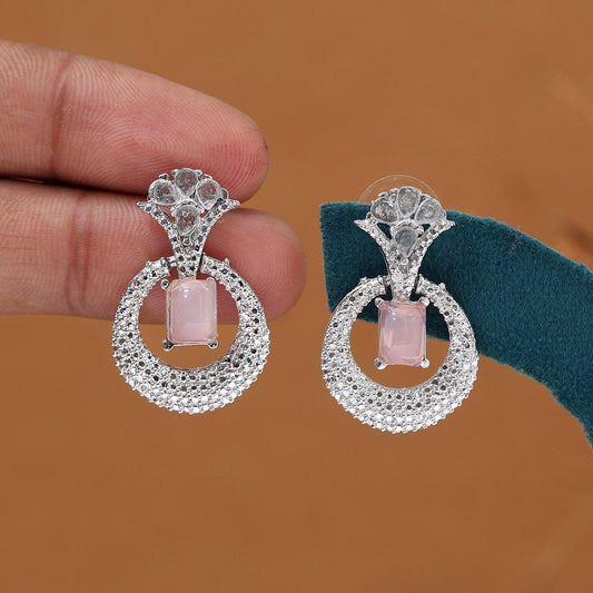 Baby Pink Color Fashion Earrings (FE102BPNK)