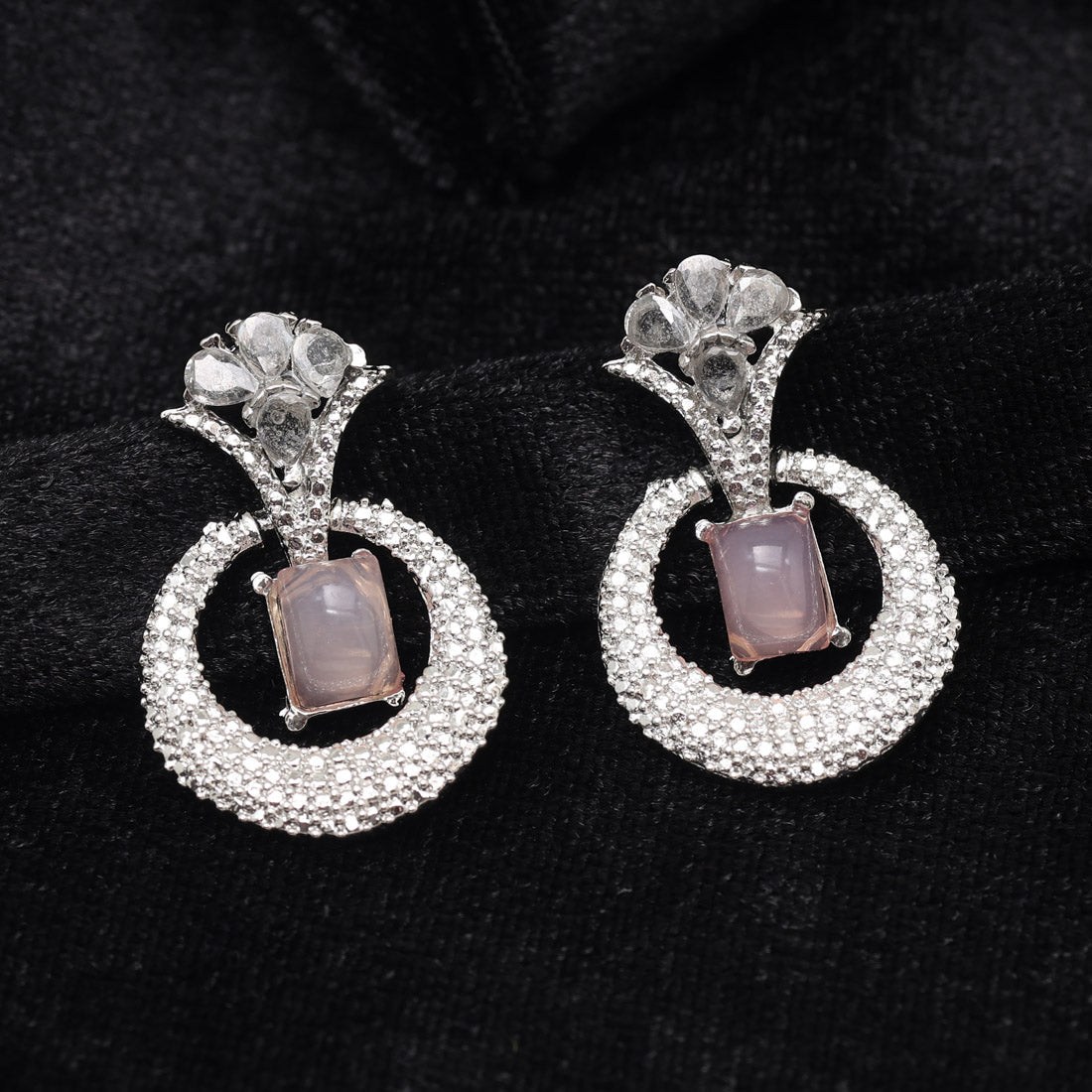 Baby Pink Color Fashion Earrings (FE102BPNK)