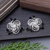 Black Color Fashion Earrings (FE104BLK)