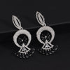 Black Color Fashion Earrings (FE105BLK)