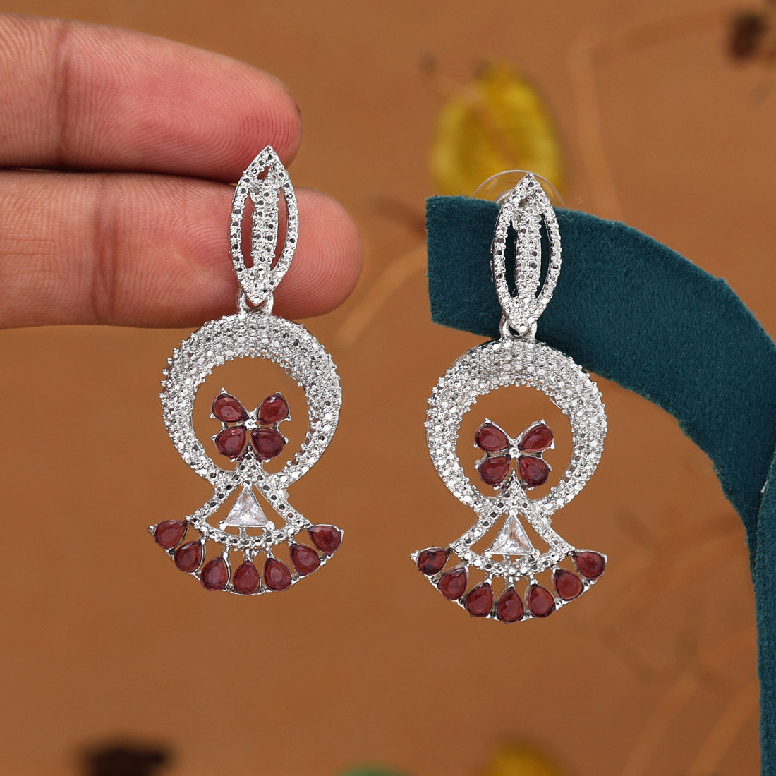 Magenta Color Fashion Earrings (FE105MNT)