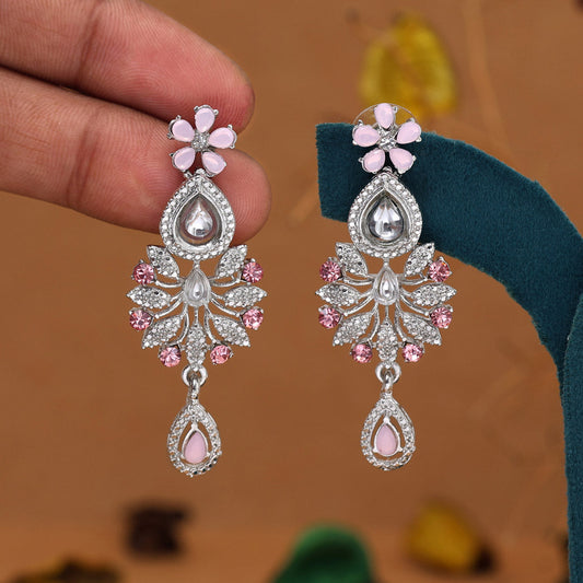 Baby Pink Color Fashion Earrings (FE106BPNK)