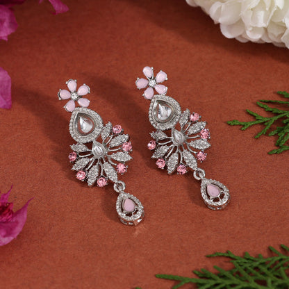 Baby Pink Color Fashion Earrings (FE106BPNK)