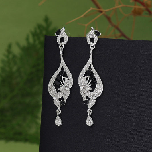 Black Color Fashion Earrings (FE110BLK)