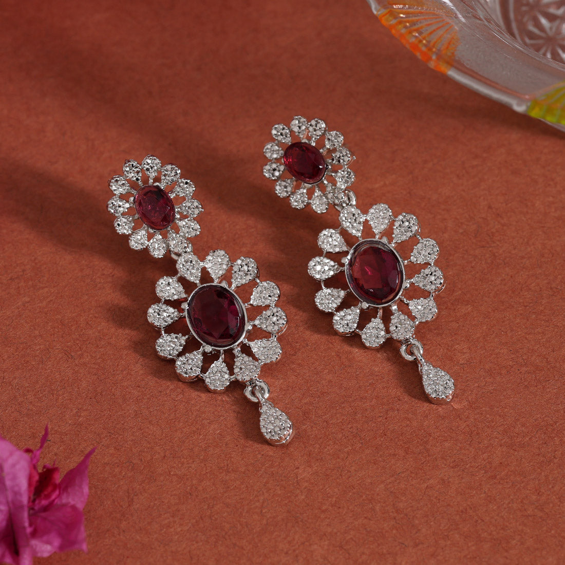 Magenta Color Fashion Earrings (FE112MNT)
