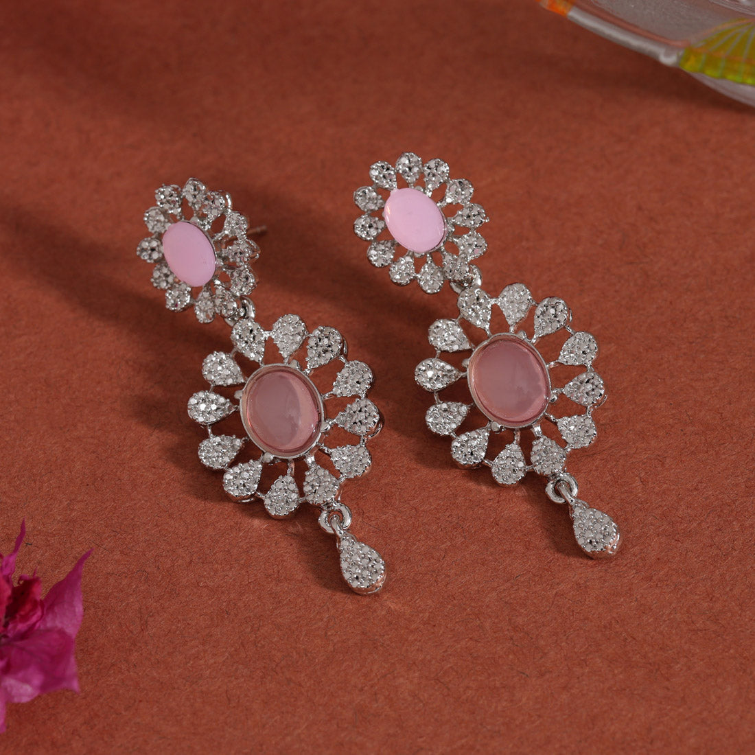 Pink Color Fashion Earrings (FE112PNK)