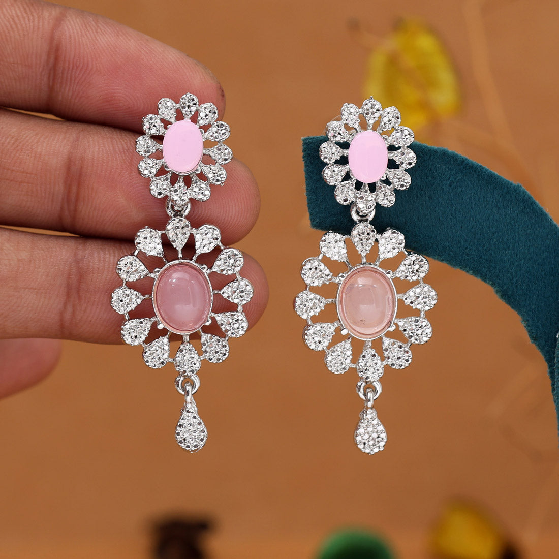 Pink Color Fashion Earrings (FE112PNK)