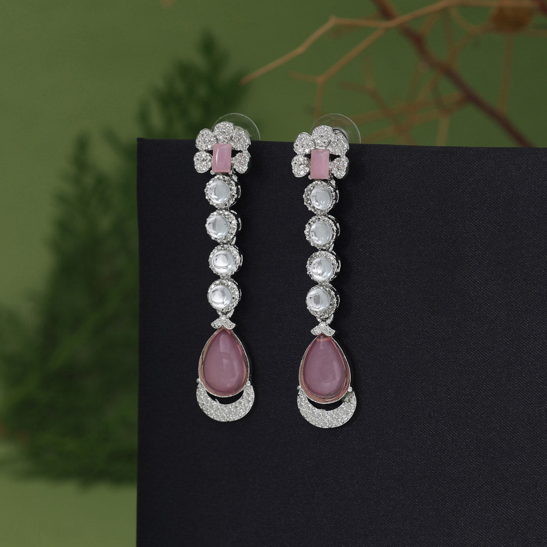Pink Color Fashion Earrings (FE113PNK)