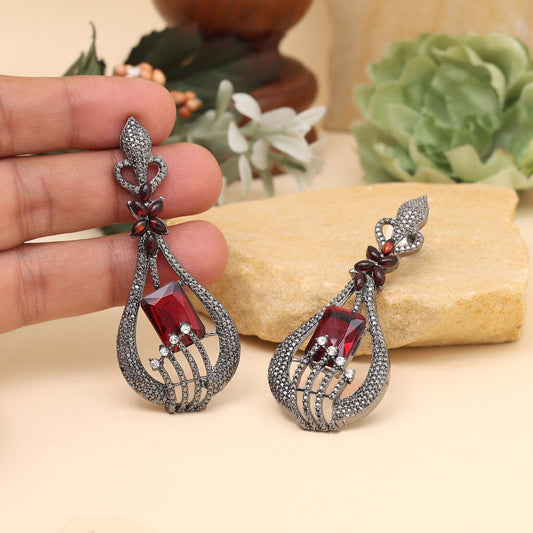 Maroon Color Fashion Earrings