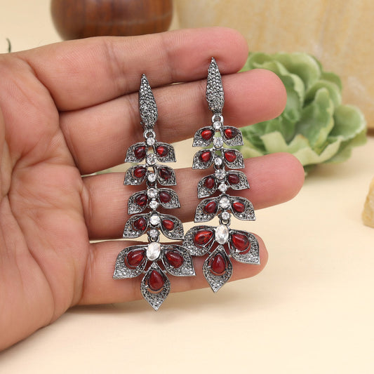 Maroon Color Fashion Earrings