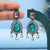 Green Color Fashion Earrings