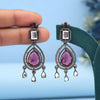 Magenta Color Fashion Earrings