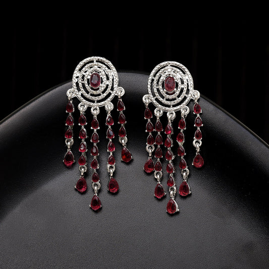 Magenta Color Fashion Earrings