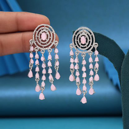 Pink Color Fashion Earrings