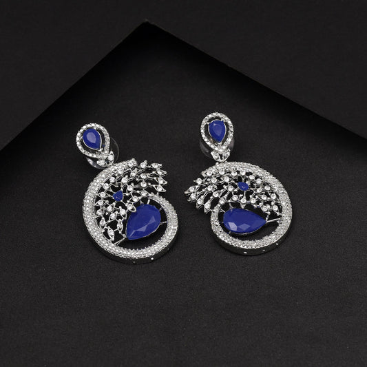 Royal Blue Color Fashion Earrings