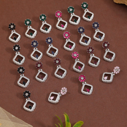 Trendy Assorted Color 11 Pair Pack Of Stylish Fashion Earrings