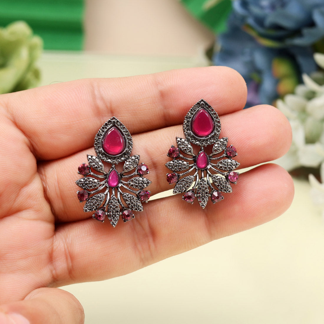 Beautiful Assorted Color 12 Pairs Of Sparkling Fashion Earrings Gift Set