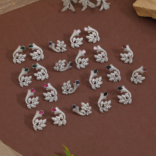 Assorted Color Collection Of 11 Pairs Of Unique Fashion Earrings Styles