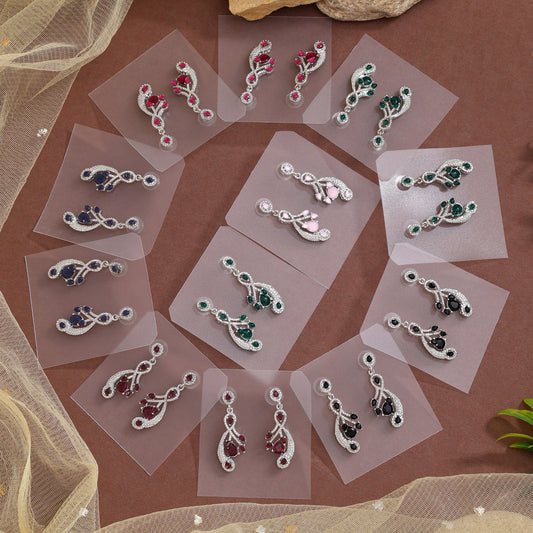 Colorful Assorted 12 Pairs Of Bold And Fun Fashion Earrings Designs