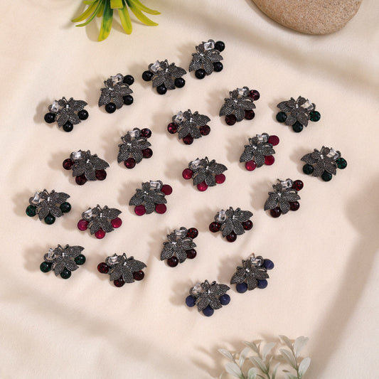 Assorted Color Fashion Earrings In A Set Of 12 Unique Pairs