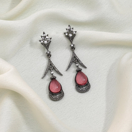 Pink Color Fashion Earrings Featuring Delicate Charm And Feminine Style