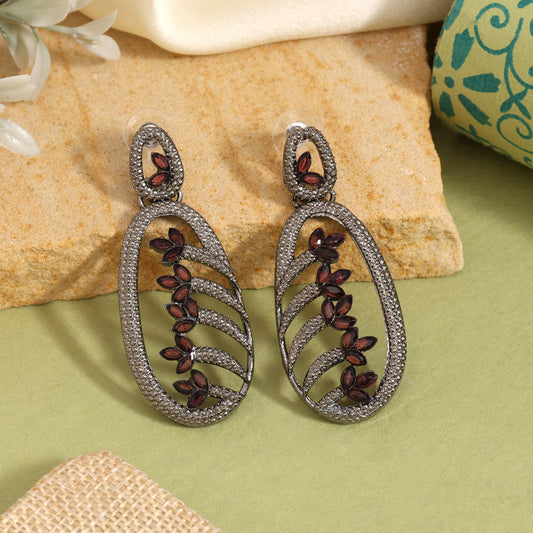 Magenta Color Fashion Earrings With Eye-Catching Shine And Bold Features