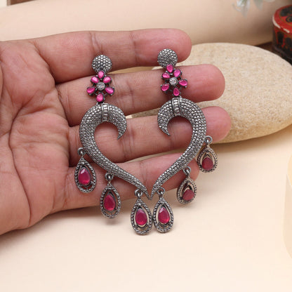 Rani Color Fashion Earrings Crafted For Royal-Inspired Traditional Jewelry Appeal