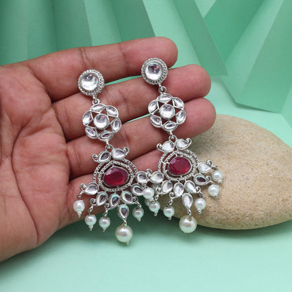 Rani Color Fashion Earrings With Ornate Design And Cultural Touch Points
