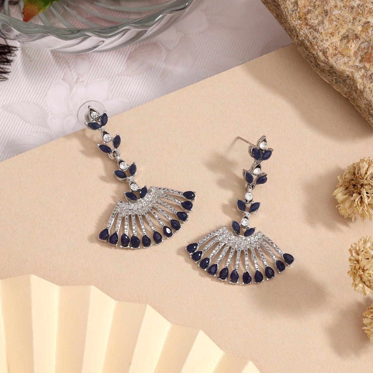Frosted Blue Color Fashion Earrings That Shine Bright With Every Outfit