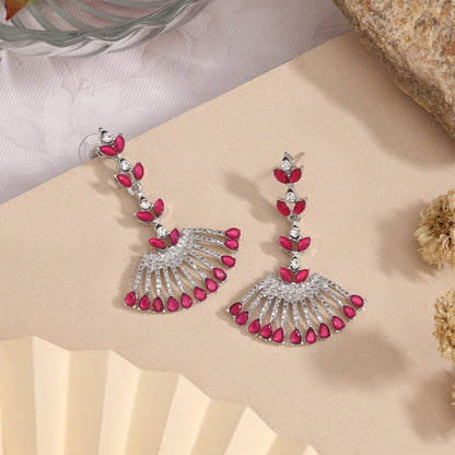 Bold Rani Color Fashion Earrings For Traditional Outfits With A Twist