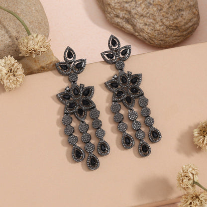 Jet Black Color Fashion Earrings That Never Go Out Of Timeless Fashion