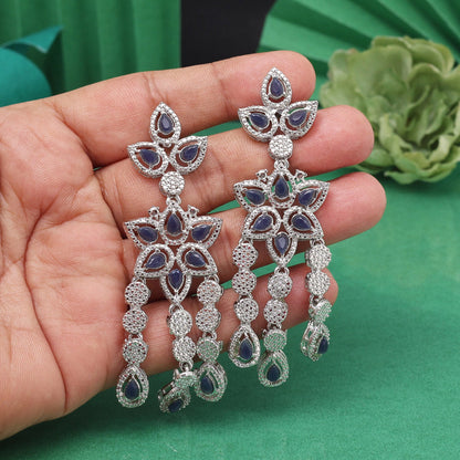 Cool Blue Color Fashion Earrings Designed To Enhance Summer Style Appeal
