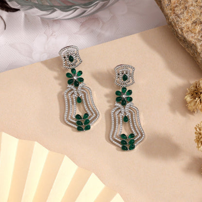 Vibrant Spring Green Color Fashion Earrings For Warm And Playful Looks