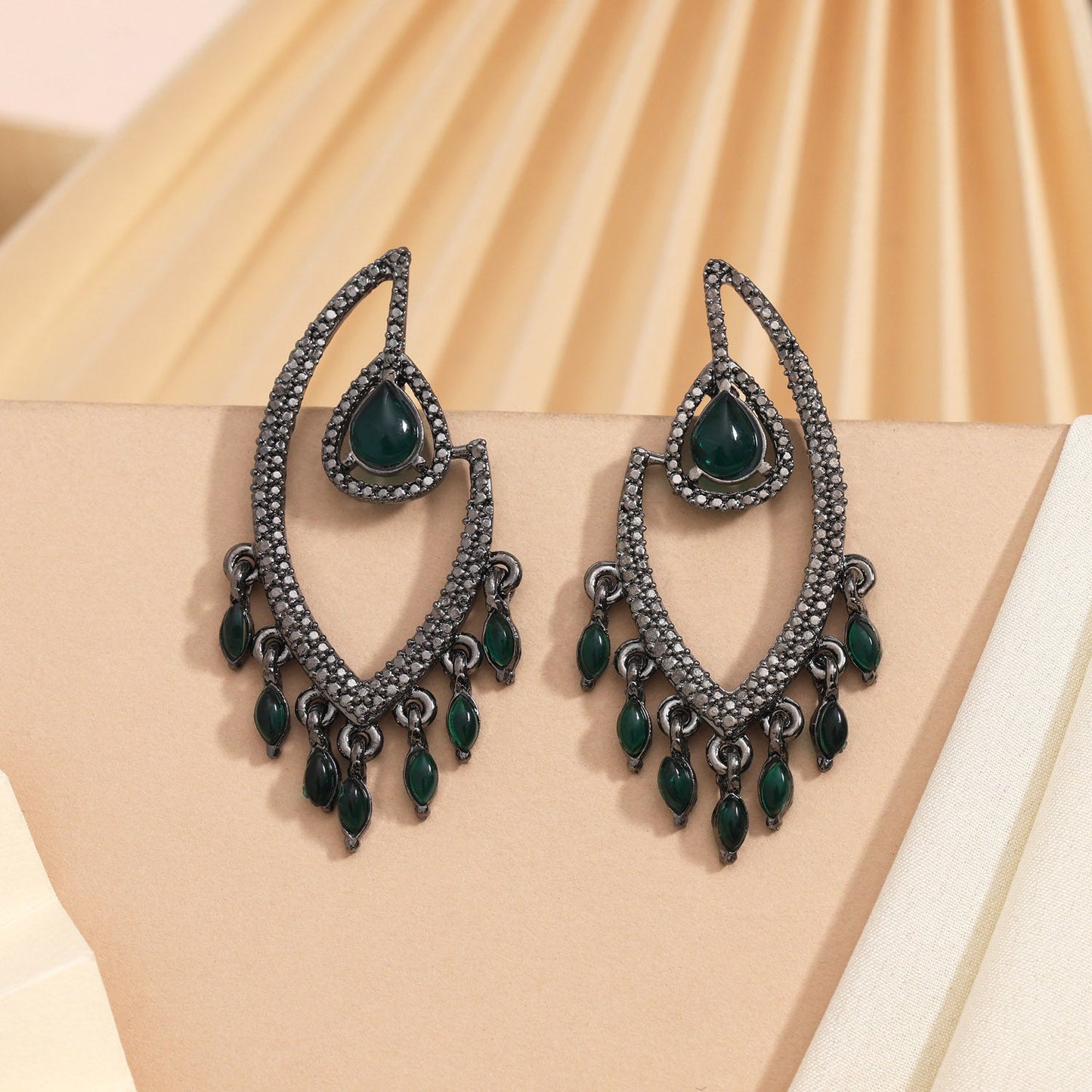 Moss Green Color Fashion Earrings That Channel A Serene Forest Vibe