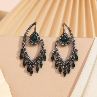 Moss Green Color Fashion Earrings That Channel A Serene Forest Vibe