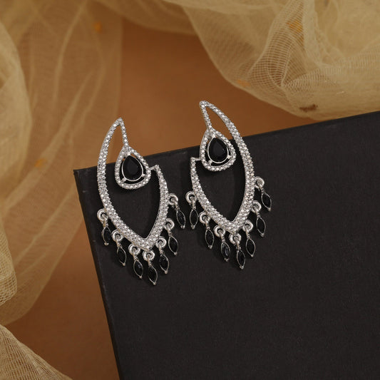 Gothic Black Color Fashion Earrings For A Dark Yet Stylish Expression